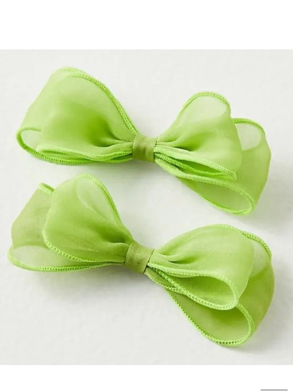 Free People Kenny Bow Clips lime